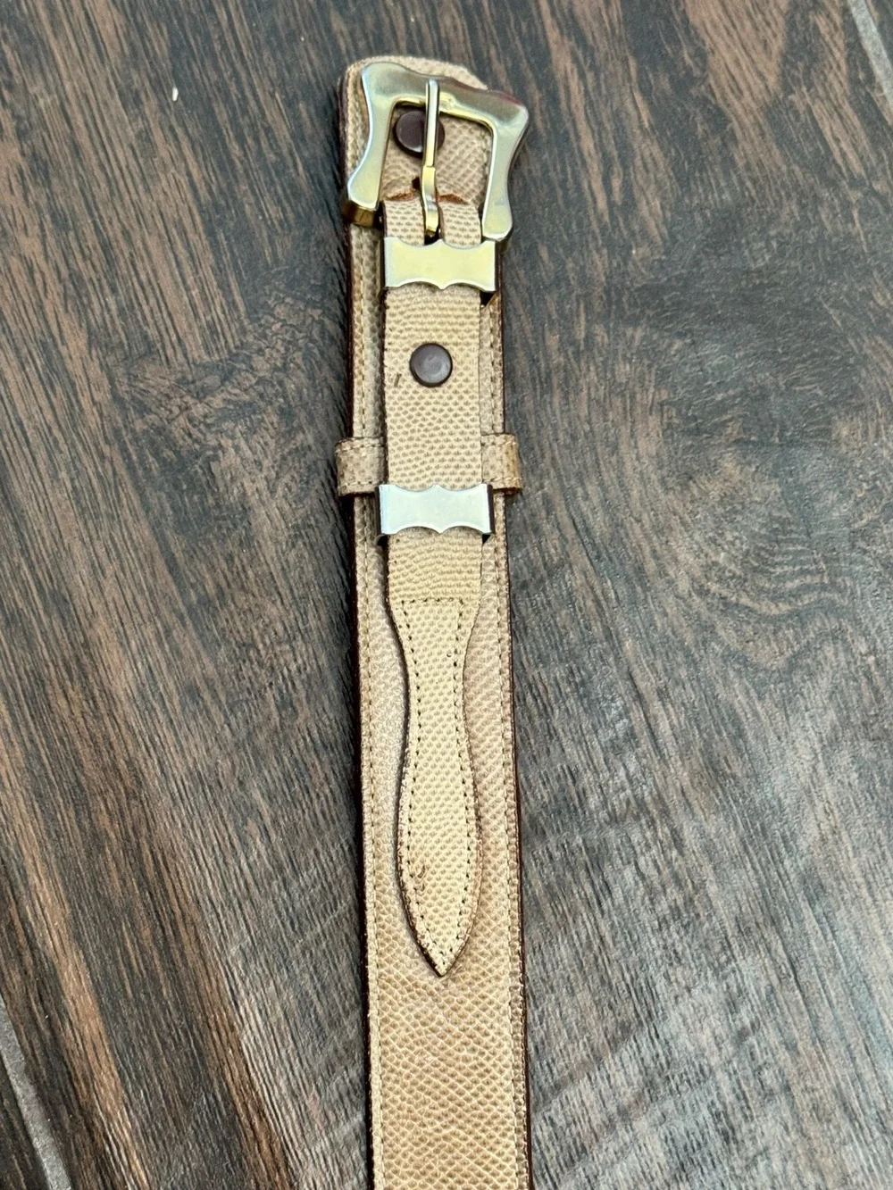 Vtg Justin Genuine Snake Leather Ranger Belt 3015A Sz 26 Rare Petite EUC